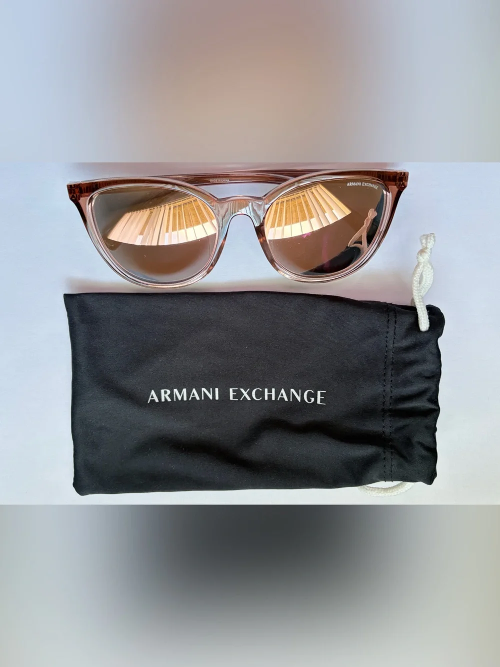 Armani Exchange Translucent Pink Sunglasses